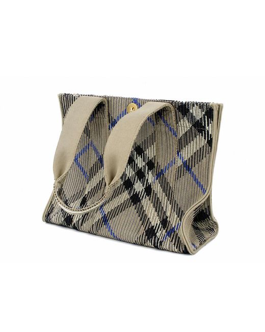 Burberry Gray Small Knitted Tote
