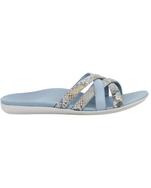 Vionic Blue Dava Sliders Leather