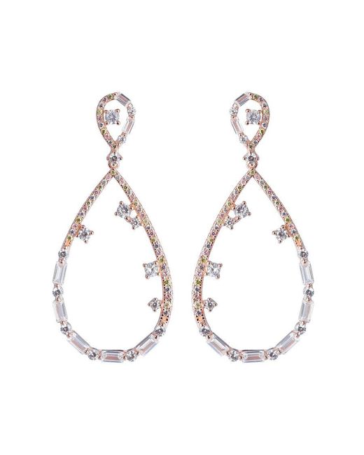 Orphelia Metallic 'Islia' 925 Sterling Drop Earrings