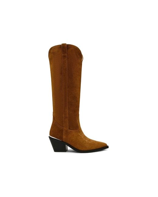 Steve Madden Suede Spiral Boot Browns
