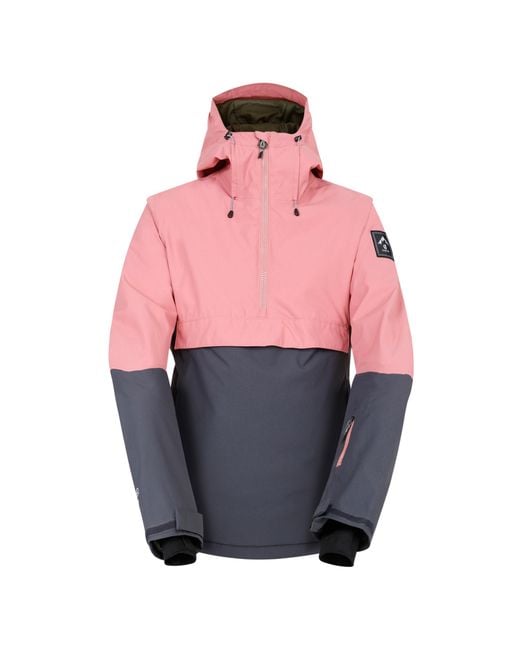 Dare 2b Pink Ladies Snowburst Overhead Ski Jacket (Dusty/Ebony)