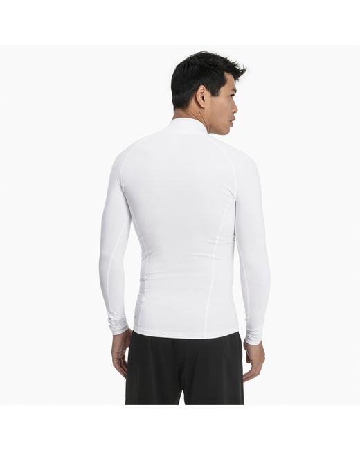 PUMA White Liga Baselayer Long Sleeve Tee T-Shirt for men