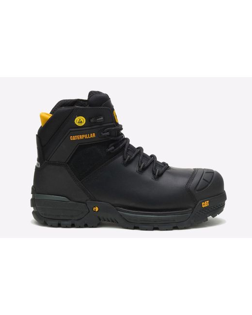 Caterpillar Black Excavator Waterproof Safety Boots for men