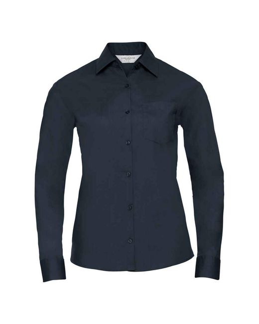 Russell Blue Collection /Ladies Poplin Easy-Care Long-Sleeved Formal Shirt (French)