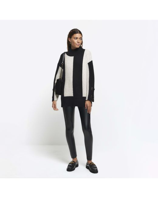 River Island White Leggings High Waisted Coated