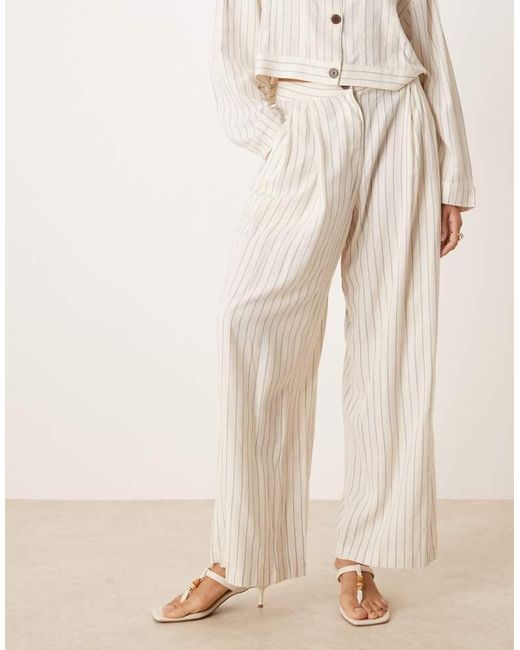Aware Natural Linen Touch Wide Leg Trouser Co-Ord