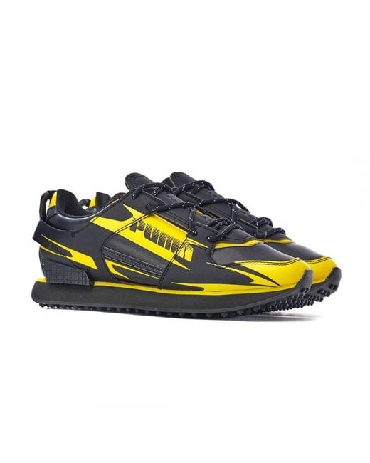 PUMA Yellow Mile Rider Csm Running Trainers Leather (Archived)