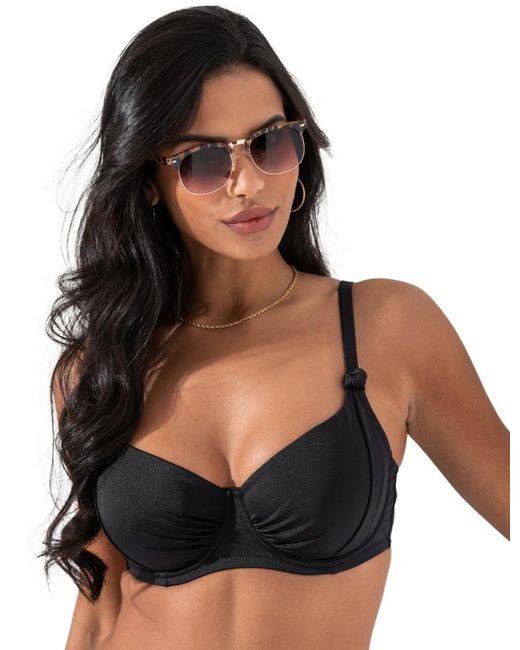 Pour Moi Black 31544 St Kitts Underwired Bikini Top