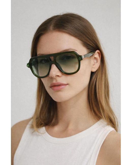 SVNX Brown Bold Navigator Sunglasses