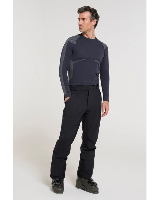 Mountain Warehouse Blue 'Axis Extreme' Softshell Ski Pant Water Resistant Snowboard Winter Trouser for men