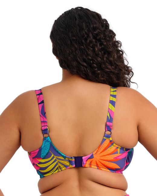 Elomi Blue Es803302 Porto Rafti Underwired Plunge Bikini Top