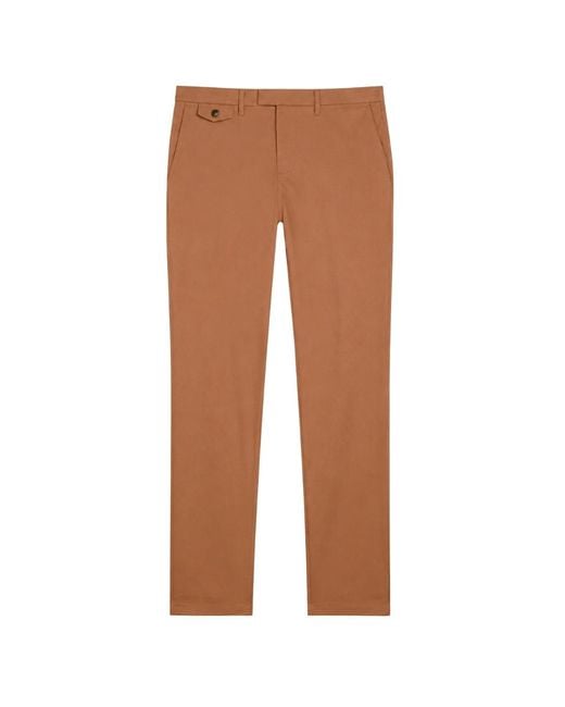 Ted Baker Brown Haydae Textured Tan Chino Pants for men