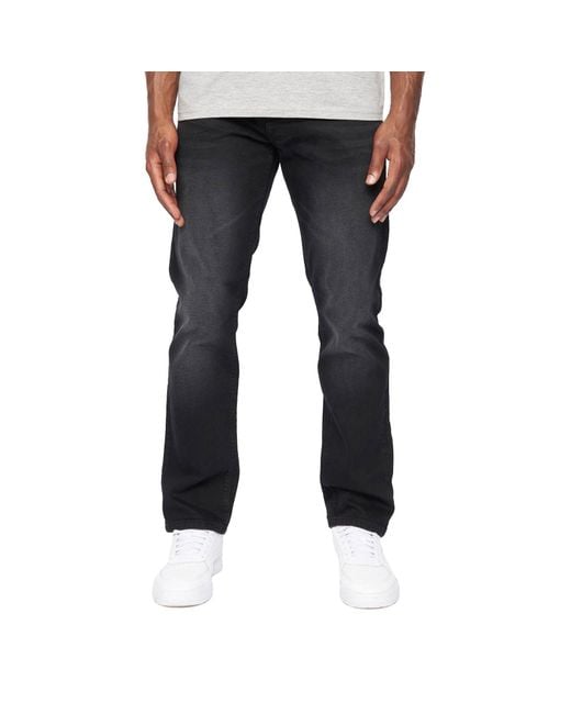 Crosshatch Black Cadman Straight Jeans for men