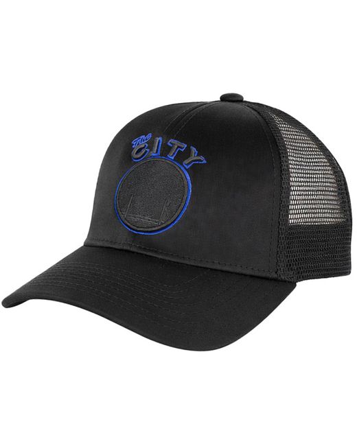 Mitchell & Ness Black Nba San Francisco Warriors Satin Tucker Hwc Cap
