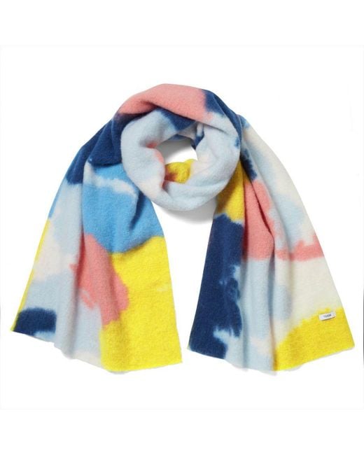 TOG24 Blue Chrissy Woven Scarf Multi Col Print