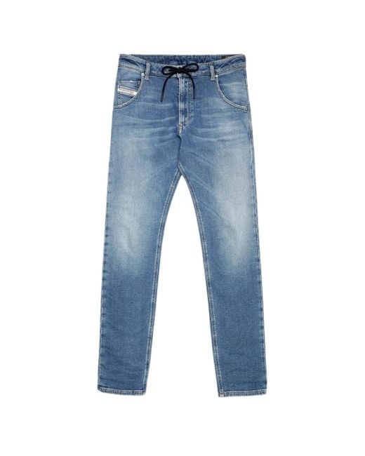 DIESEL Blue Krooley-Y-T Sweat Jeans Cotton for men