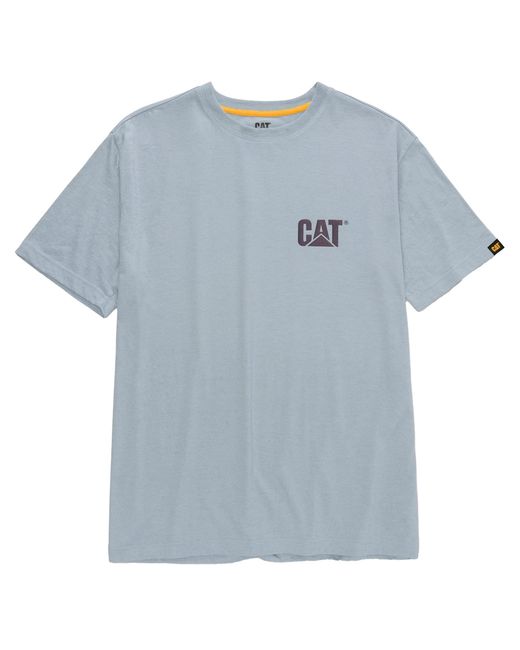 Caterpillar Blue Trademark T-Shirt Fog Heather) Cotton for men