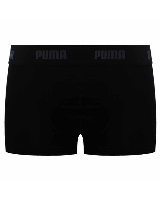 PUMA Black 1-Pack Plain Boxer Shorts Cotton for men