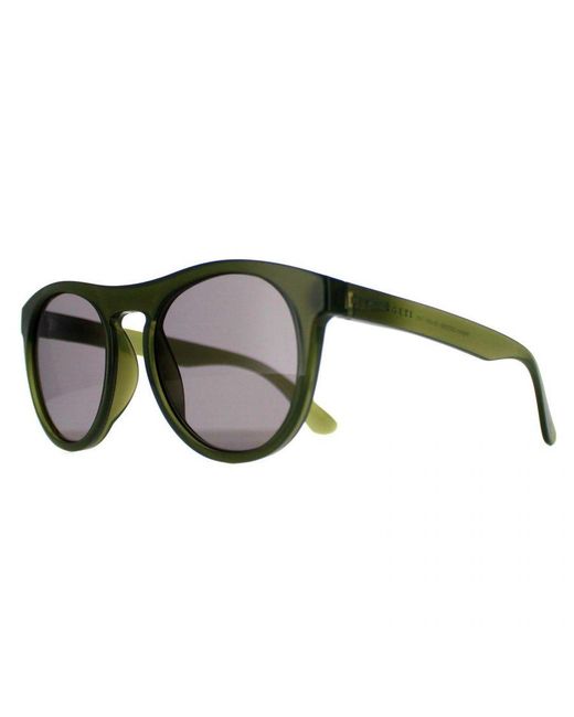 Serengeti Brown Round Shiny Milky Khaki Saturn Polarized Smoke Kingman for men