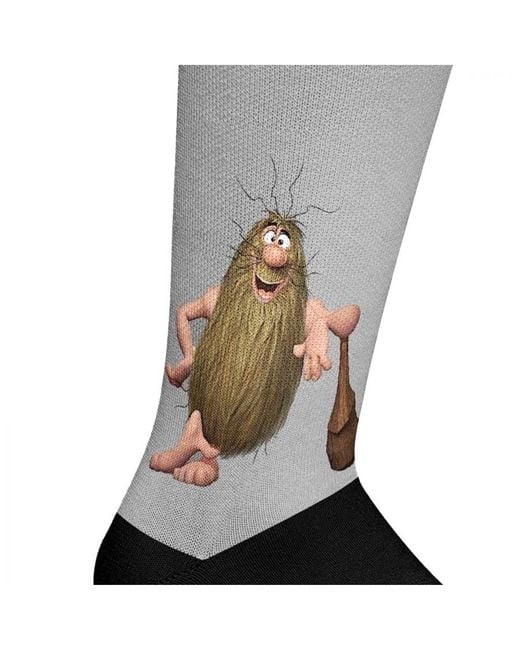 Jenes Socks Black Elastic Printed Long
