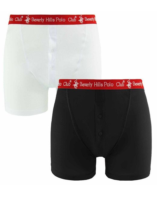 Beverly Hills Polo Club Black 2-Pack Boxer Shorts for men