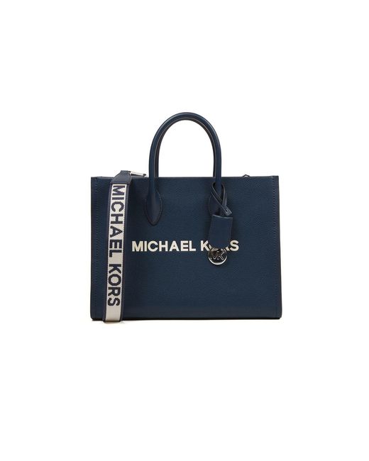 Michael Kors Blue Mirella Medium East West Tote Bag