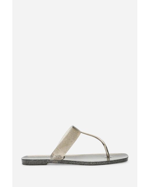 Where's That From White Wheres Rosalyn Glitter Thong Flip Flop Sandals