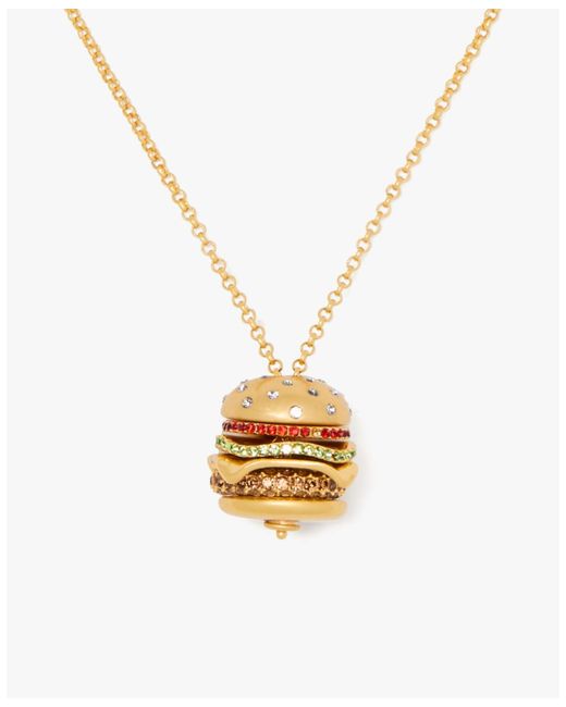 Kate Spade Metallic Fast Food Burger Pendant