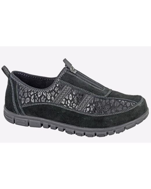 Boulevard Black Limoges Centre Zip Leisure (Wide Fit)