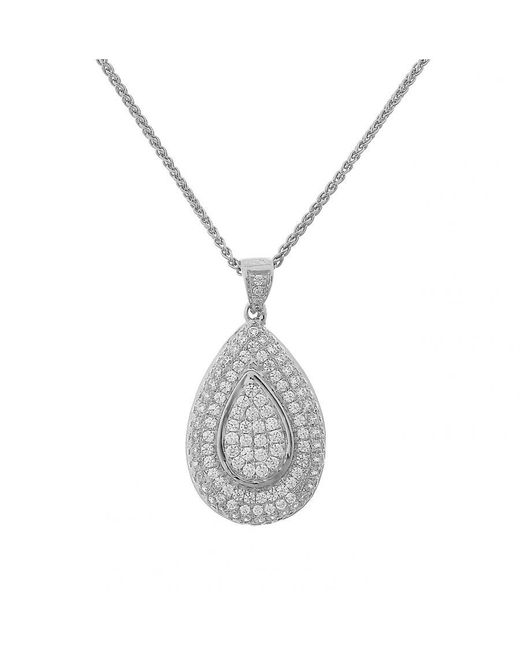 Orphelia Metallic 925 Sterling Set: Chain-Pendant + Earrings
