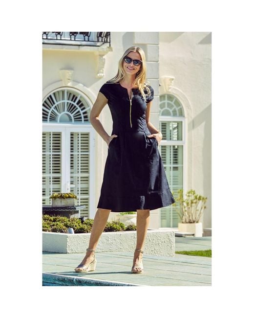 Fit and flare cheap cocktail dress with pockets