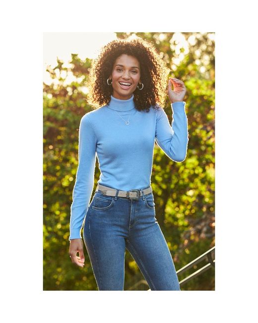 Sosandar Blue Suede Western Buckle Waist Belt