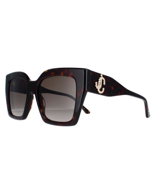 Jimmy Choo Brown Square Dark Havana Gradient Eleni/G/S