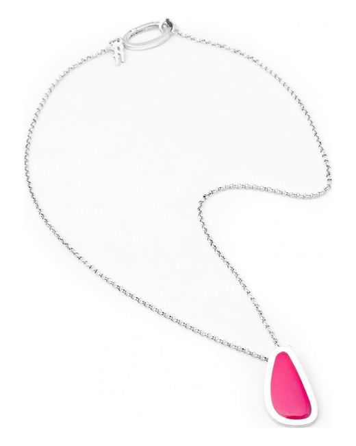 Folli Follie White 3N0S002P Ladies Necklace Sterling
