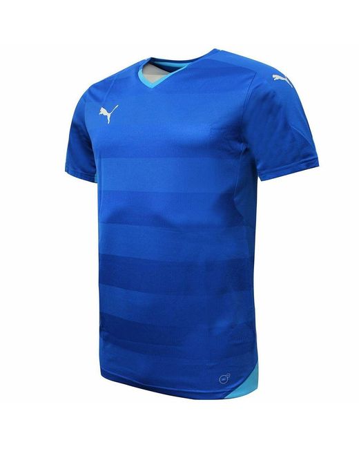 PUMA Blue Drycell Short Sleeve V-Neck Pullover T-Shirt 702064 02 for men