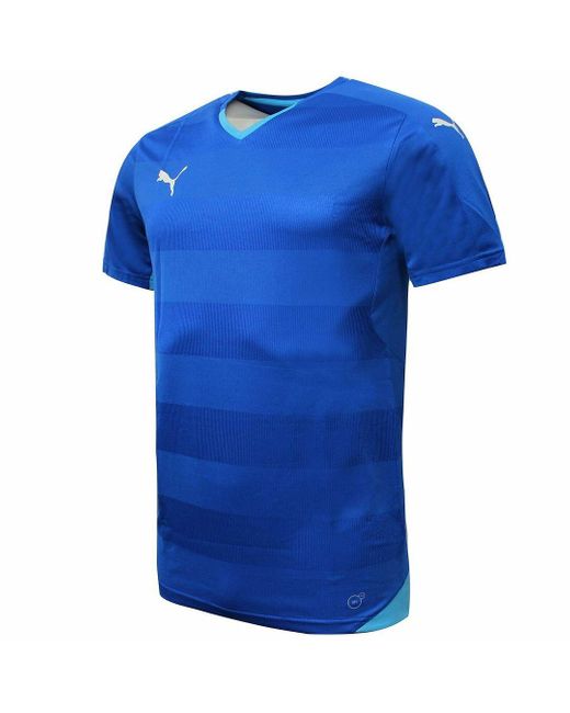 PUMA Blue Drycell Short Sleeve V-Neck Pullover T-Shirt 702064 02 for men