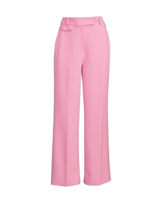 Josh V High Waist Wide Leg Pantalon Lara Roze in het Pink