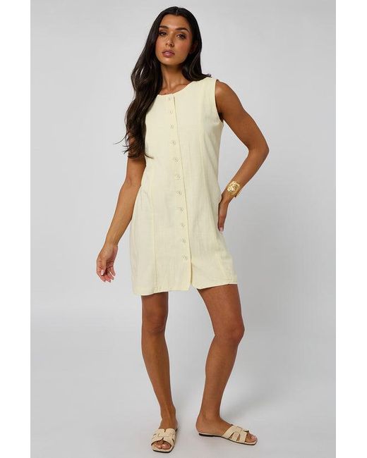 Urban Bliss Natural Button Down Mini Dress