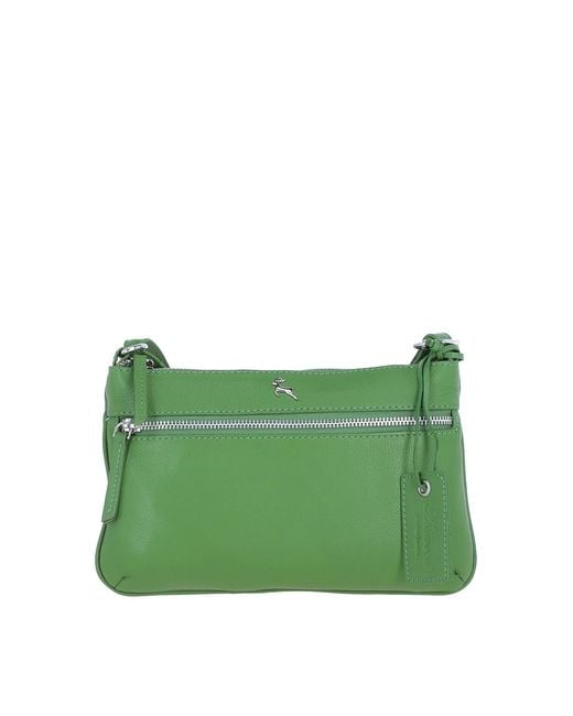 Ashwood Leather Green 'Swansea' Real Crossbody Bag