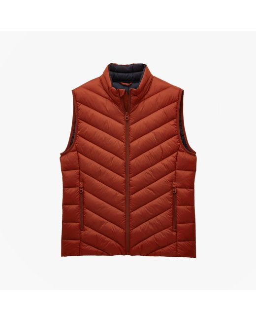 Joules Red Garrett Showerproof Padded Gilet Nylon for men