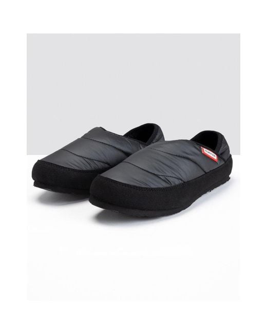 Hunter Black Puffer Slipper