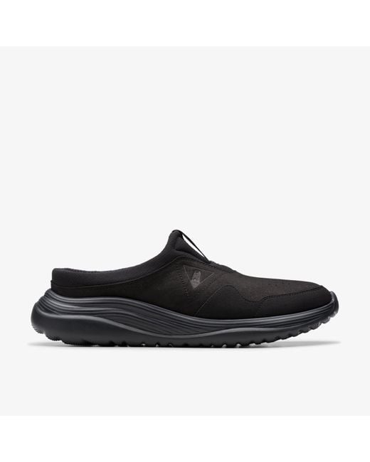 Clarks Black Lt360 Mule Nubuck Shoes for men