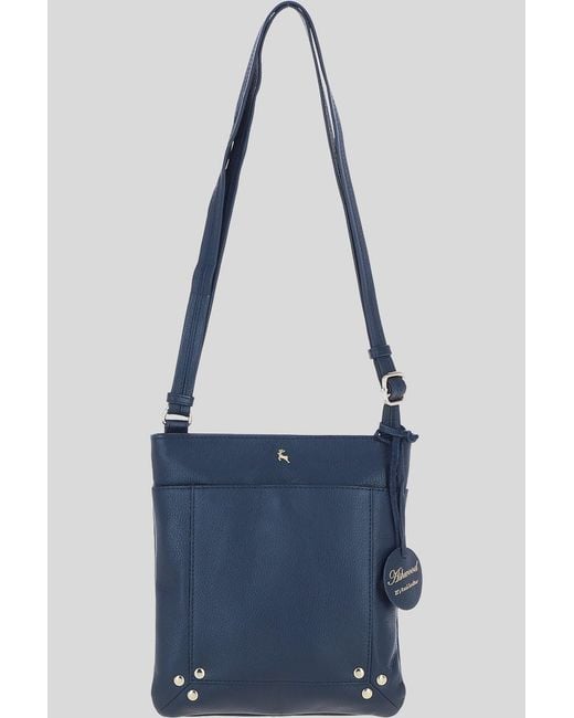 Ashwood Leather Blue 'Doriana' Real Crossbody Bag