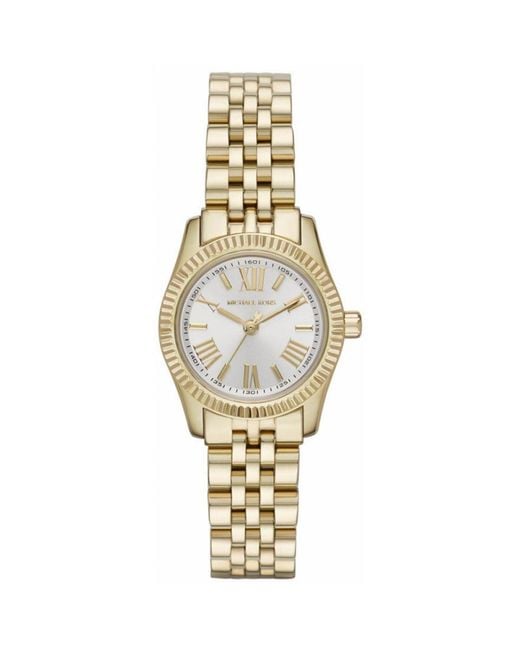 Michael Kors Metallic Mk3229 Ladies Petite Lexington Watch Plated