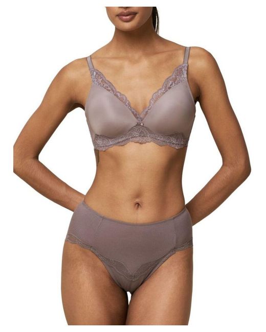 Triumph Gray Amourette Charm Soft Cup Bra Pigeon Polyamide