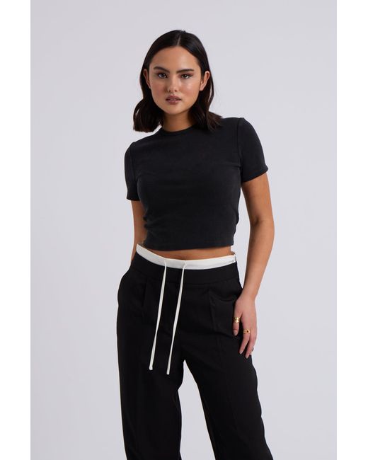 Urban Bliss Blue Double Waistband Wide Leg Trouser
