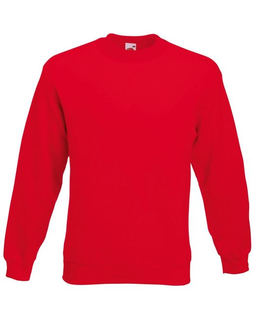 Fruit Of The Loom Red Set-In Belcoro Yarn Sweatshirt for men