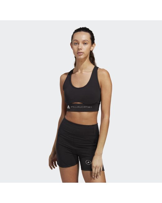 Adidas By Stella McCartney Black Truestrength Medium-Support Bra