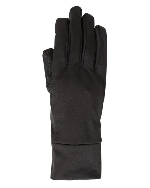 Mountain Warehouse Black 'Grippi' Lining Gloves Soft Breathable Quick Dry Stretchy Winter Mittens for men