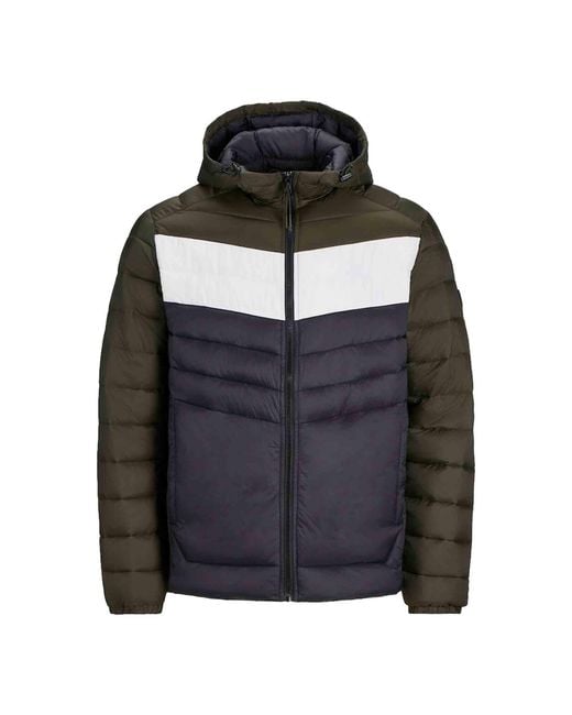 Jack & Jones Black Quilted Puffer Jacket for men